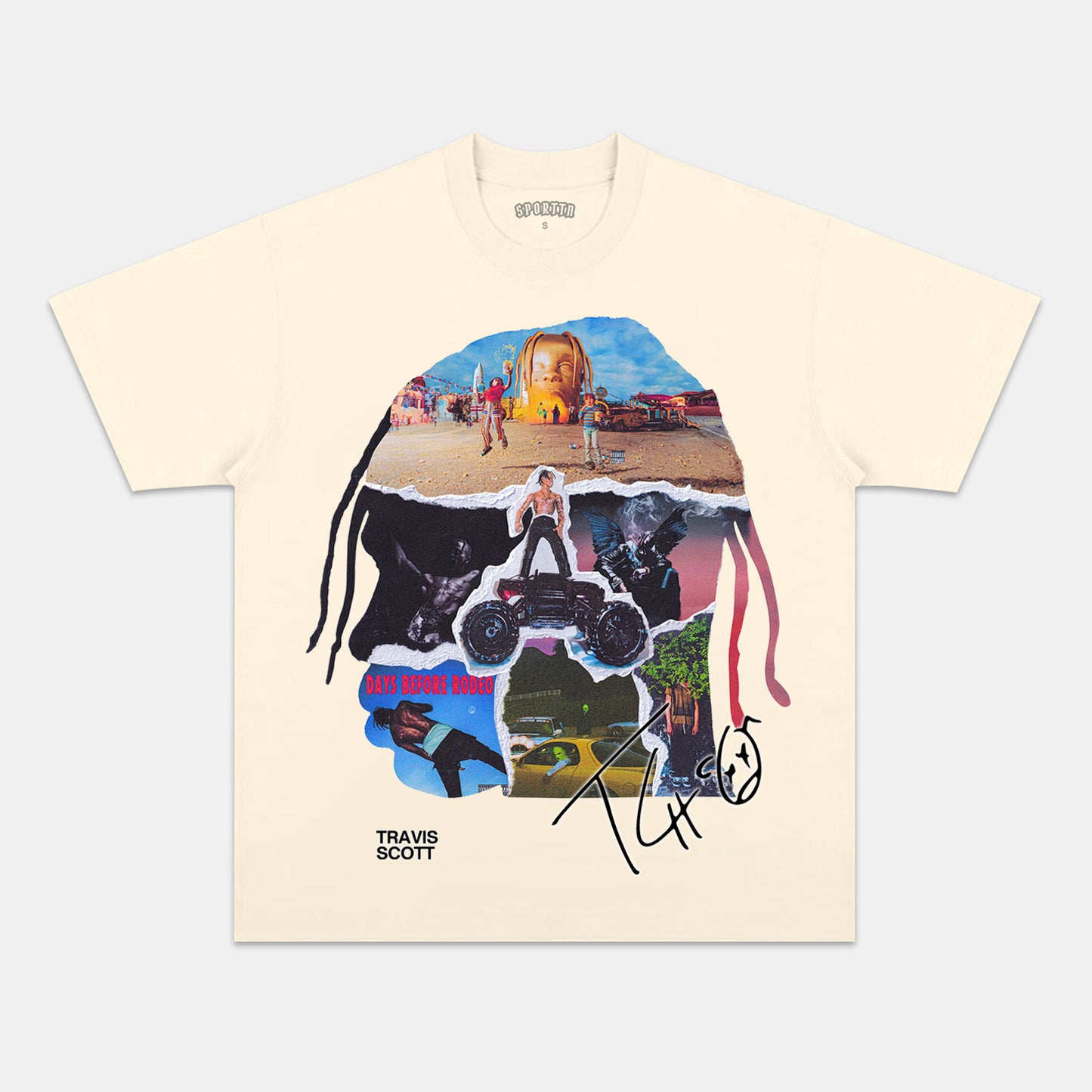 TRAVIS SCOTT & HEAD COLLAGE TEE