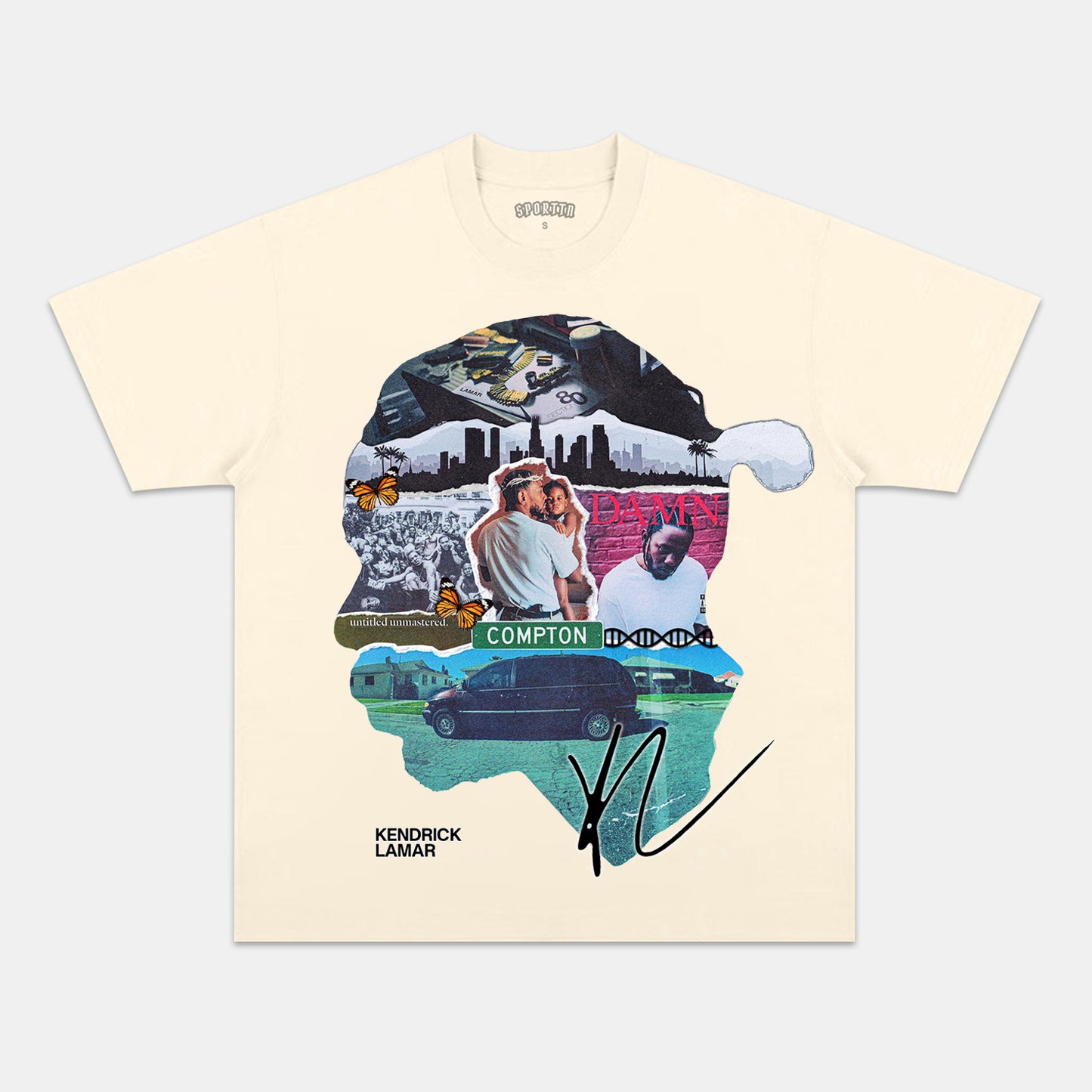 KENDRICK LAMAR & HEAD COLLAGE TEE