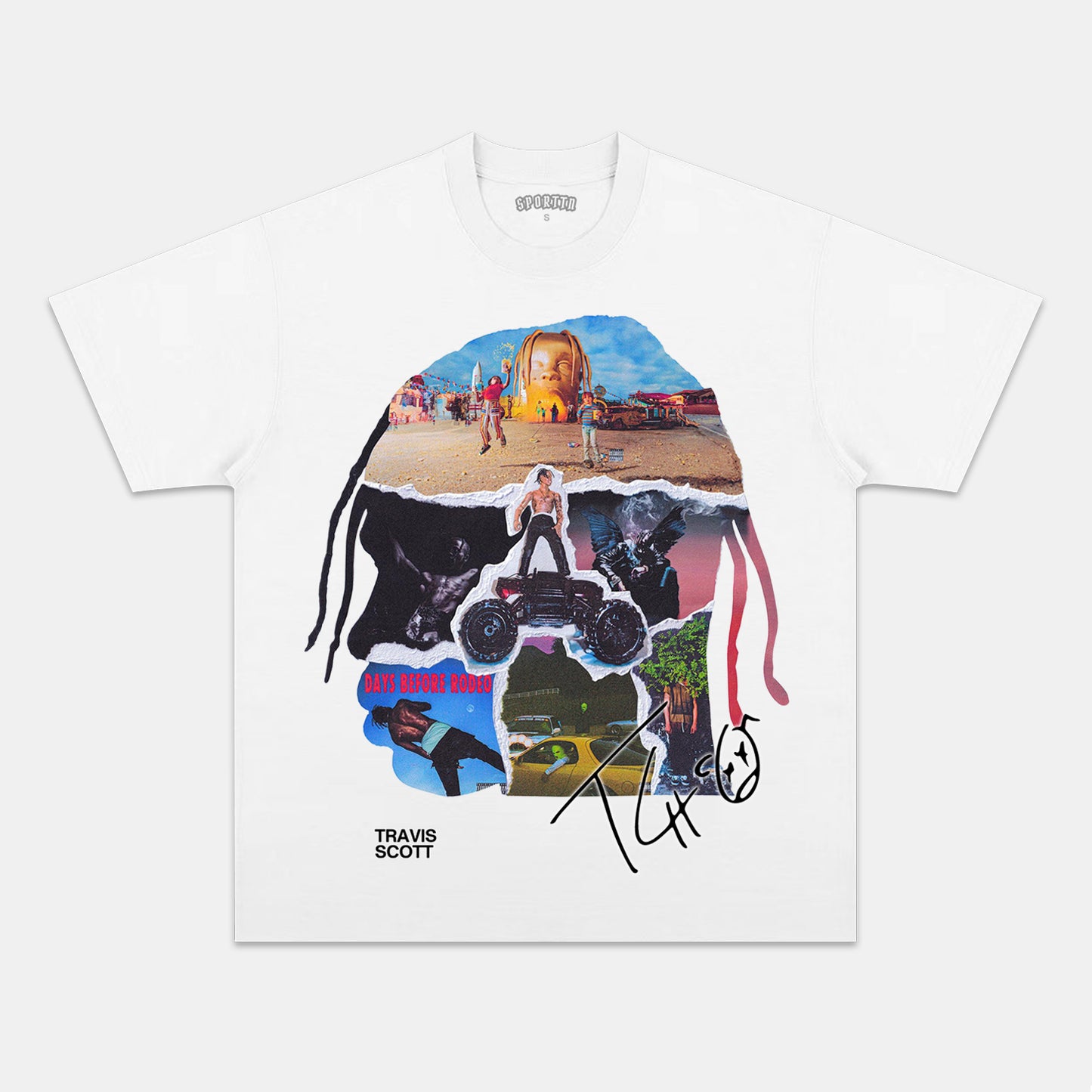 TRAVIS SCOTT & HEAD COLLAGE TEE