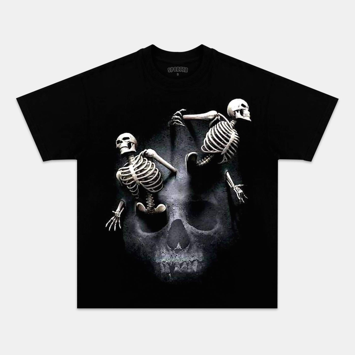 RETRO STREET STYLE & SKELETON HEAD TEE