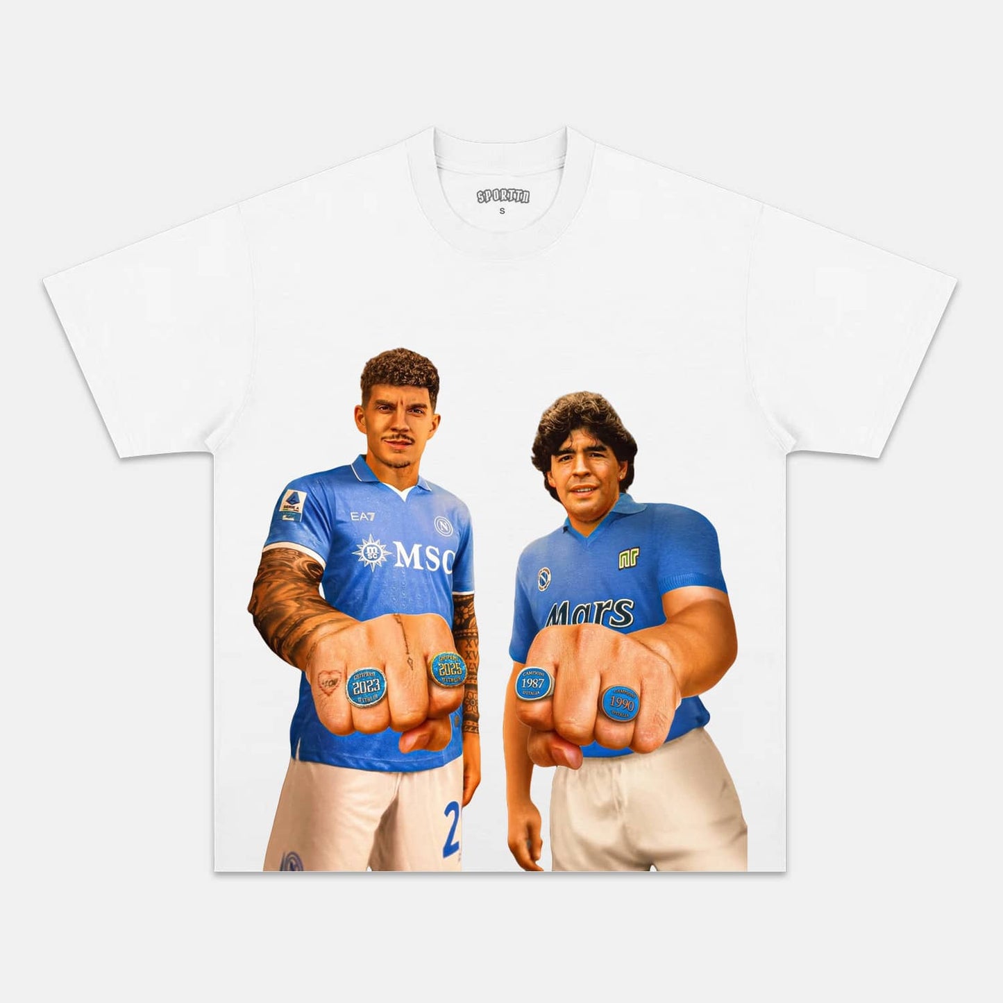 NAPOLI WIN 4TH SERIE A TITLE TEE.5.24