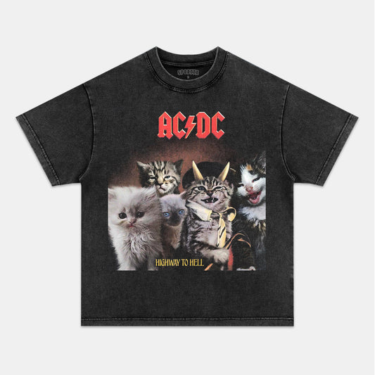 AC DC CAT TEE